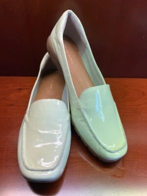 EASY SPIRIT 完好绿色漆皮女式乐福鞋休闲鞋 US 10 — 第 1/4 张图片