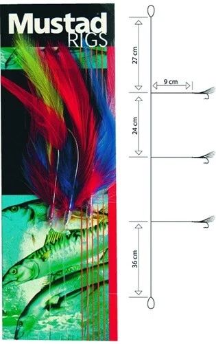 Mustad Meeresvorfach Coloured Cod Feather Trace T12 - Bild 1 von 1