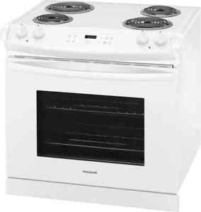 New in box Frigidaire FFED3016TW 30" white drop in electric range stove oven 