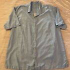 TOMMY BAHAMA 100% SILK BLUE FLORAL SHORT SLEEVE BUTTON DOWN
