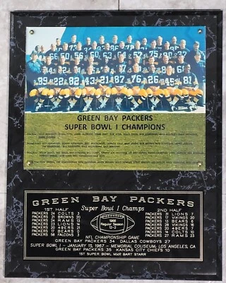 Placa 1 Green Bay Packers Super Bowl I Champions 12" x 15" Foto 1 de 3