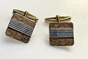 Vintage Sterling Silver Cufflinks 925 Gold Plated 10.14g - Picture 1 of 5