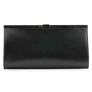 Christian Louboutin Palmette Black Calf Leather Clutch Crossbody Shoulder Bag - Picture 1 of 11