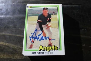 CARTOLINA AUTOGRAFATA JIM BARR CALIFORNIA ANGELS - Foto 1 di 1