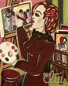 JACQUELINE DITT - The universal Painter A4 DRUCK print n.Gemälde Bilder Giclee - Bild 1 von 3