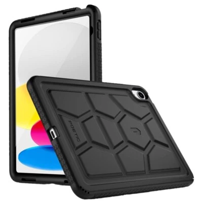 Poetic Turtle Skin Case For iPad 10.9 2022 Kids Friendly Silicone Cover Black - Image 1 of 4