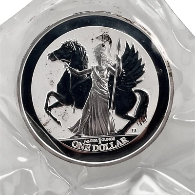 2017 British Virgin Islands 1 oz Silver Pegasus Reverse Proof in Sealed Bag Coin - Image 1 of 4