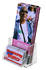 Tri Fold Brochure Display Stand with Business Card Holder For Trade Shows Table