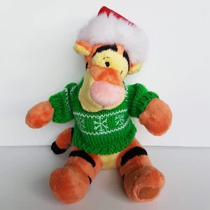 DISNEY Winnie the Pooh CHRISTMAS JUMPER TIGGER Soft Tiger Plush Stuffed Animal - Picture 1 of 13