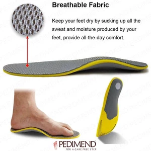 Pedimend™ 2X Orthotic Arch Support Shoe Insert to Relieve Plantar Fasciitis Pain - Picture 1 of 8