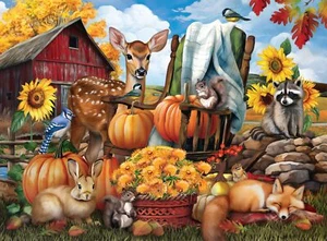 - Tom Wood - Autumn Animals - 1000 Piece Jigsaw Puzzle for Adults -Challenging - Picture 1 of 6