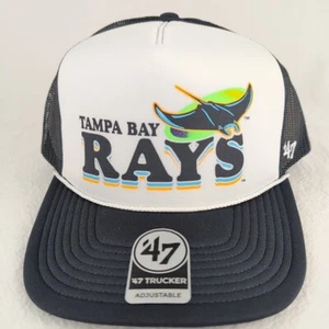 '47 BRAND SNAPBACK HAT TAMPA BAY RAYS TRUCKER FOAM CAP VINTAGE CORD ONE SIZE - Picture 1 of 5