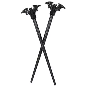 Gothic Black Bat Hair Sticks Vampire Accessory - Picture 1 of 2