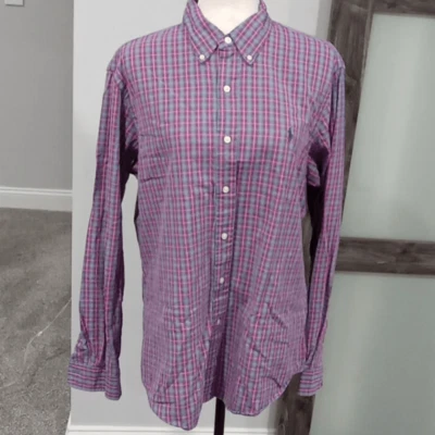 Ralph Lauren 100% algodón lavado a máquina azul y rojo cuadros talla L en excelente estado Foto 1 de 4