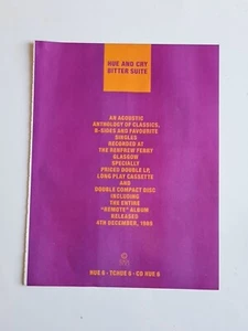 Hue And Cry Bitter Sweet 1989 MUSIC Album ADVERT 9X12" POSTER - Imagen 1 de 1