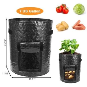 Garden Vegetable Fabric Raised Bed Planting Flower Plant Elevated Grow Bag Pot - Picture 1 of 20