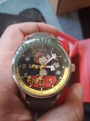 AVI-8 Hawker Hurricane Kent GMT Automatic Peanuts Snoopy Winter Green 48/250 - Image 1 of 4