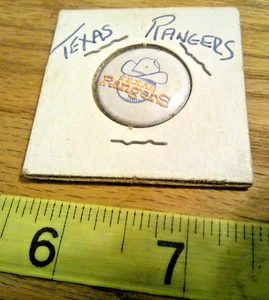 original Vintage 1 Inch stick Pin pinback Button Early Old Texas Rangers - Picture 1 of 2