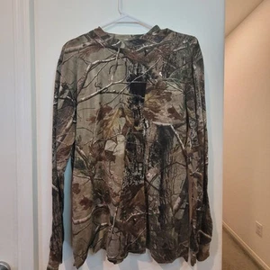 Russell Outdoors Shirt Mens M Mossy Oak Break Up Infinity Hunting Outdoors - Picture 1 of 4