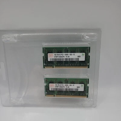RAM HYNIX 2GB (2x1GB) DDR2 2Rx16 PC2-5300S-555-12 HYMP 112S64CP6-Y5 AB SO-DIMM - Image 1 of 3