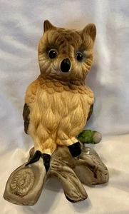 Great Horn Owl Ceramic Figurine Ardalt Lenwile Vintage 6” Japan - Picture 1 of 12