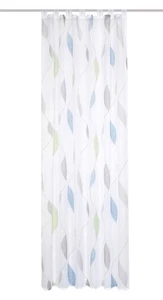 Schlaufenschal modern gemustert gelb blau grün stein 140x245cm transparent - Bild 1 von 9