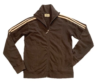 Juicy Couture Womens M Full Zip Tracksuit Terry Jacket Sweatshirt Y2K Brown USA - Image 1 of 4