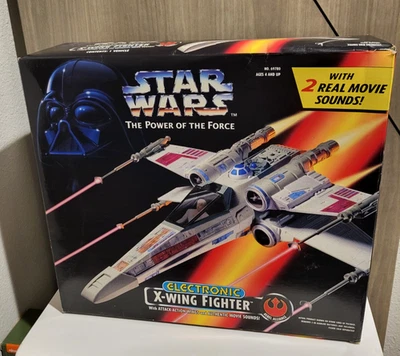 X-Wing Fighter Electronic 1995 Guerra de las Galaxias Poder de la Fuerza POTF SIN USAR, EN CAJA #3 Foto 1 de 4