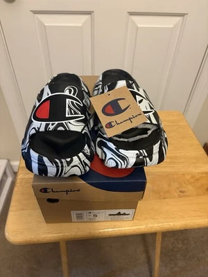 Toboganes Champion negros para niños talla 5 Foto 1 de 4