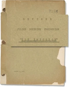 Julien Duvivier IMPOSTOR Guión original para la película de 1944 1943 #146470 - Imagen 1 de 2