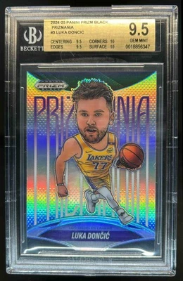 2024-25 Prizm Black Luka Doncic Prizmania SP #3 Lakers BGS 9.5 - Image 1 of 2