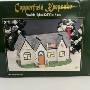 COPPERFIELD KEEPSAKE:  Porcelain Golf Club House Kurt S. Adler New in Box - Picture 1 of 5