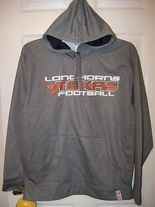 Texas Longhorns Football Dark Gray Hoodie Hooded Jacket Mens Size XL XLarge NWT - Picture 1 of 1