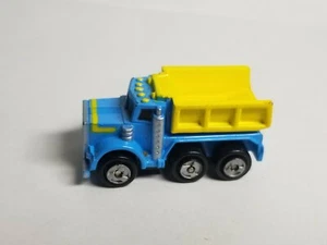 Vintage 1980s Galoob Micro Machines Light Blue / Yellow Construction DUMP TRUCK - Picture 1 of 7