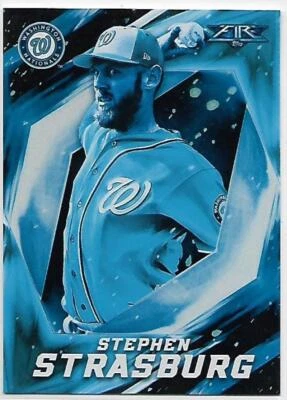2017 Topps Fire Blue Chip #93 Stephen Strasburg NM-MT Nationals - Image 1 of 2