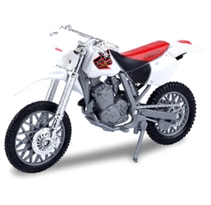 Modelo de motocicleta Honda XR400R blanco/rojo, escala Motormax 1:18 - Imagen 1 de 8