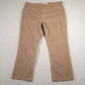 Tommy Hilfiger Corduroy Pants Women's 20 Brown Hipster Boot High Rise Stretch - Picture 1 of 16