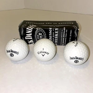 Jack Daniels No.7 Sour Mash Whiskey Callaway 3-Pack Collectible Golf Balls – NEW - Picture 1 of 4