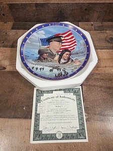 BRADFORD EXCHANGE D-DAY WORLD WAR II REMEMBRANCE COLLECTOR PLATE 1944-1994 - Picture 1 of 4