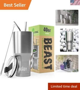 Beast 40 oz Tumbler Stainless Steel Vacuum Insulated Coffee Ice Cup Double Wa... - Picture 1 of 8