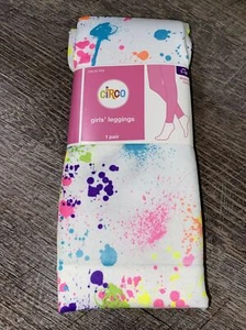 Circo Girls neon splatter paint leggings Sz 7-10 80’s Halloween Costume - Picture 1 of 4