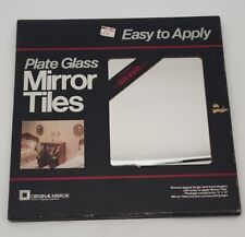 6 Sterling Silver Plate Glass Mirror Tiles, 12"x12", Original Mirror 9116