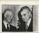 1957 Press Photo President Eisenhower and Prime Minister Diefenbaker confer