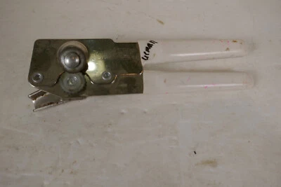 Vtg Swing-A-Way Manual Can Opener White Grips Handles  6.5” Made In The USA - Image 1 of 4