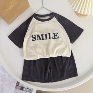 Kid's Short Sleeve Shorts Suit Two-piece Ultra-thin Suit Children's Clothes Set - Picture 1 of 13