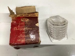 NOS Vintage 1941 41 PLYMOUTH Parking Signal LIGHT LENS GLASS Nice! - Picture 1 of 8