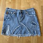 Miss Me Womens Denim Jean Skirt size S Patchwork Y2K 2000s Mini Flap Pocket
