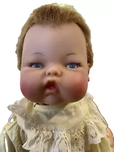 Vintage Original 60er Jahre Ideal Däumelinchen Baby Puppe OTT 14 Knöpfe drehen funktioniert nicht - Bild 1 von 16