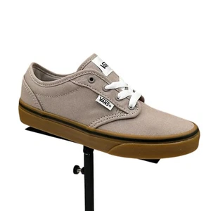 Vans Atwood Youth Boys Canvas Casual Shoes Size 3 Dark Beige Low Top Lace up - Picture 1 of 12