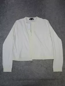Ann Taylor Sweater Womens Small Ivory Open Front Cardigan New - Picture 1 of 9